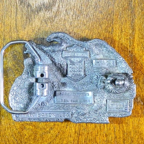 BARON 1993 HARLEY-DAVIDSON MOTORCYCLES NATIVE EAGLE SPIRIT AMERICA BELT BUCKLE - Picture 3 of 9